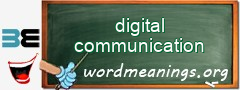 WordMeaning blackboard for digital communication